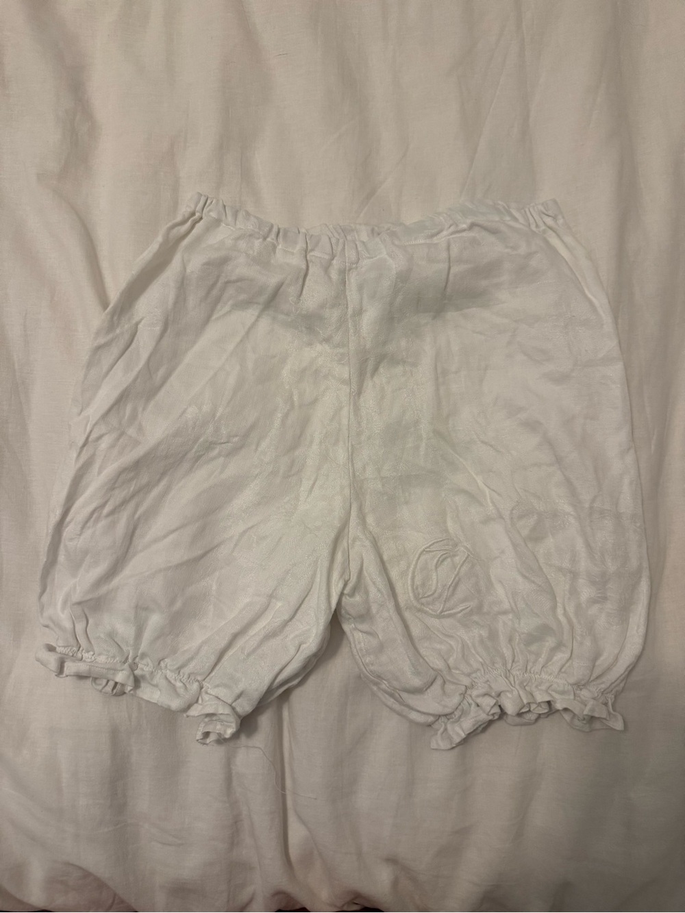 White Cotton Bloomers Shorts